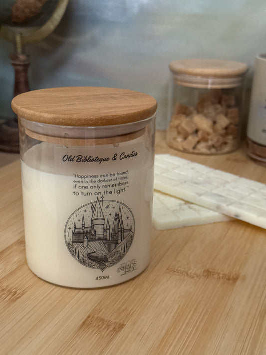 Harry Potter Soy Candle - Old biblioteque & Candies